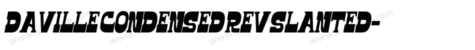 Daville Condensed Rev Slanted字体转换